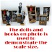 Miniature Wooden Bookcase 1 1:12 scale furniture, Library decoration