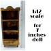 Miniature Wooden Bookcase 1:12 scale furniture, dollhouse Library decoration