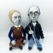Dolls farmers, famous painting American Gothic Grant Wood