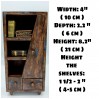 Library Bookcase, Miniature Bookshelves 1 : 12 scale