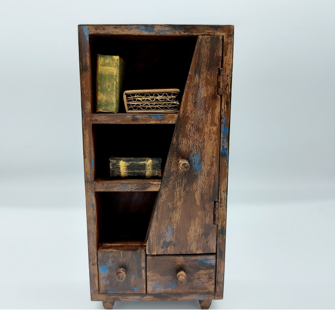Library Bookcase, Miniature Bookshelves 1 : 12 scale