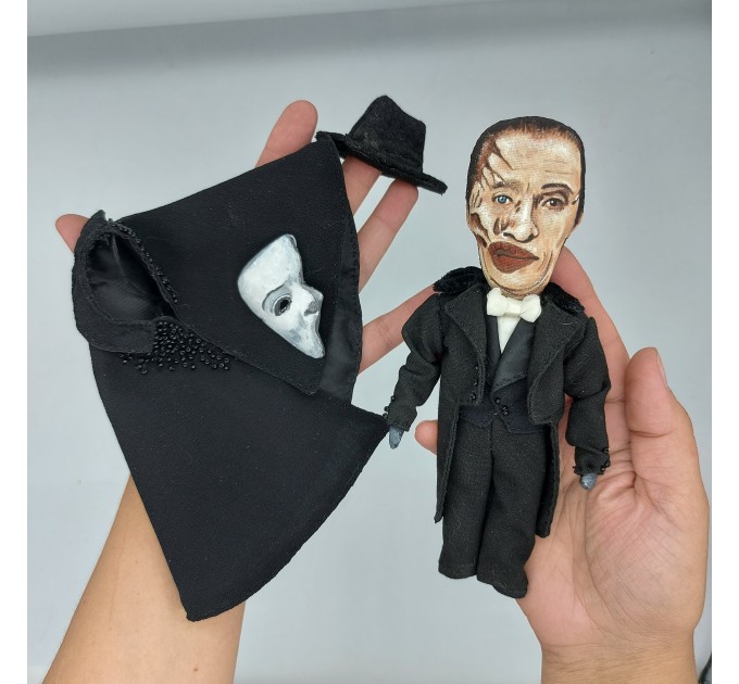 Phantom Of The Opera, Broadway musical, Theatre ornament - Musical theatre gift - Collectible handmade doll - MADE TO ORDER