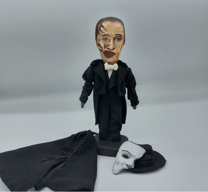 Phantom Of The Opera, Broadway musical, Theatre ornament - Musical theatre gift - Collectible handmade doll - MADE TO ORDER