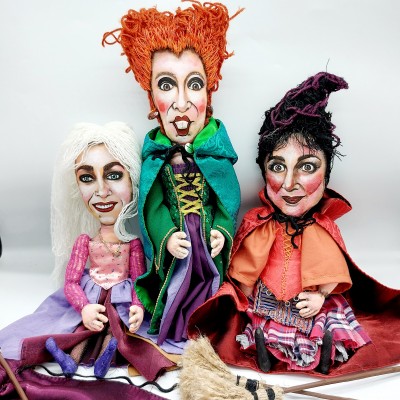 SET 3 handmade witches dolls