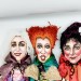 Sanderson Sisters + magick book - SET 3 handmade witches dolls - Collectible Halloween decorations