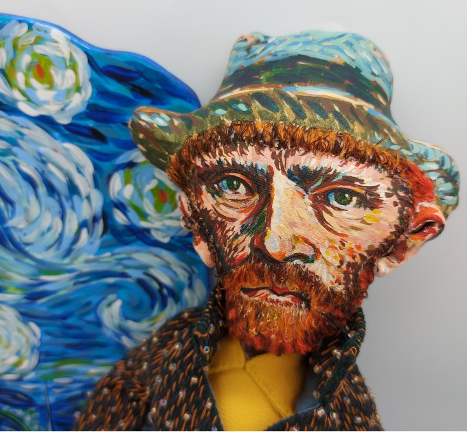Vincent Van Gogh diorama wall handing, Starry Night art objects - Art Teacher Gift