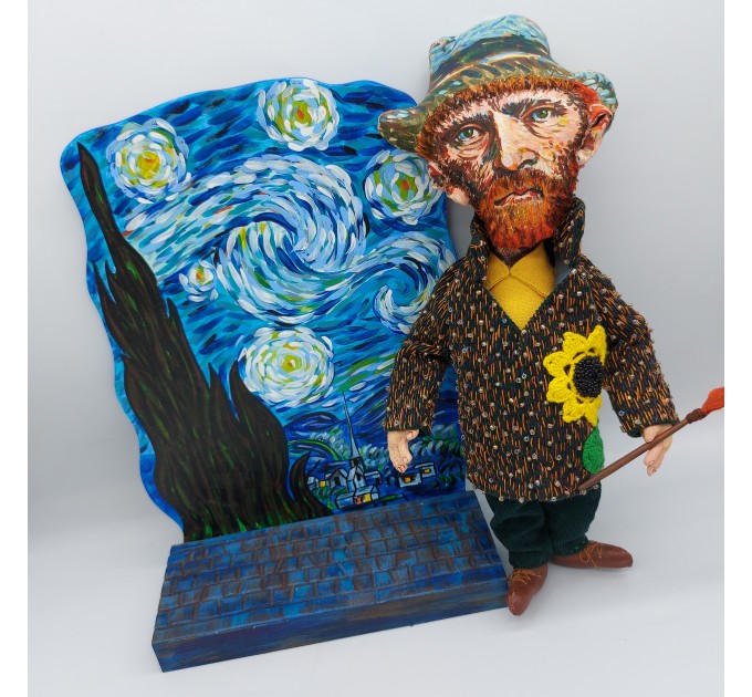 Vincent Van Gogh diorama wall handing, Starry Night art objects - Art Teacher Gift