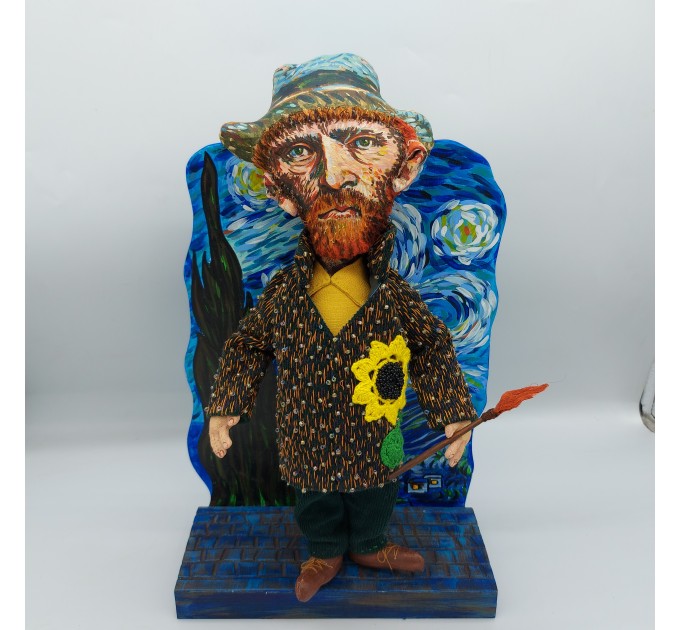 Vincent Van Gogh diorama wall handing, Starry Night art objects - Art Teacher Gift