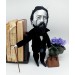 Anton Chekhov famous Russian playwright and short-story writer - book lover present - library bookshelf decoration - Collectible handmade writer doll