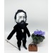 Anton Chekhov famous Russian playwright and short-story writer - book lover present - library bookshelf decoration - Collectible handmade writer doll