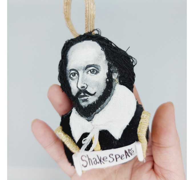 William Shakespeare Christmas ornament - Book lover present