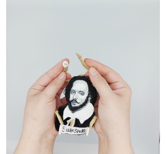 William Shakespeare Christmas ornament - Book lover present