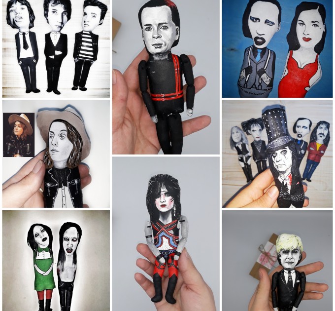 Custom portrait doll, Caricature doll, handmade action figures 1:12, custom action figures hand painted