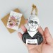 Hermann Hesse bag charm with Hand Embroidery, Reader Tote Bag accessories - Eco friendly gift, book club gift, Lovers Tote Bag