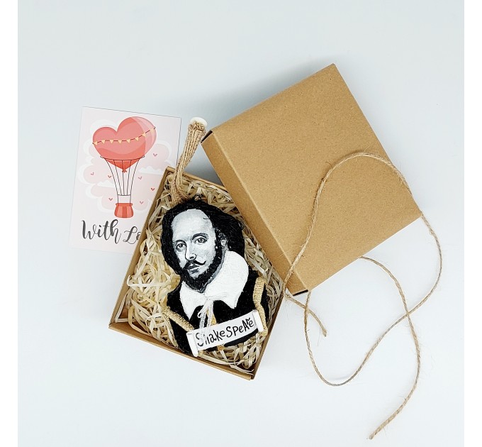 William Shakespeare Christmas ornament - Book lover present