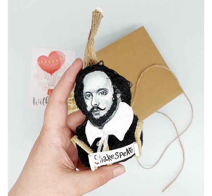 William Shakespeare Christmas ornament - Book lover present