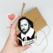 William Shakespeare Christmas ornament - Book lover present