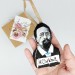 Anton Chekhov book bag accessories, bag charm with Hand Embroidery, literature jewelry - book lover present, writer gift - Reader Ornament