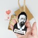 Anton Chekhov book bag accessories, bag charm with Hand Embroidery, literature jewelry - book lover present, writer gift - Reader Ornament