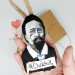 Anton Chekhov book bag accessories, bag charm with Hand Embroidery, literature jewelry - book lover present, writer gift - Reader Ornament