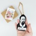 Anton Chekhov book bag accessories, bag charm with Hand Embroidery, literature jewelry - book lover present, writer gift - Reader Ornament