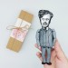G. K. Chesterton action figure 1:12, English writer, philosopher, lay theologian - Literary Gift for Readers & Writers - collectible miniature doll + Book