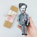G. K. Chesterton action figure 1:12, English writer, philosopher, lay theologian - Literary Gift for Readers & Writers - collectible miniature doll + Book