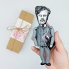 G. K. Chesterton handmade figure, English writer, philosopher - Literary Gift - Collectible miniature doll + Book