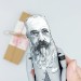Claude Monet figure + standing folding easel + picture - gift for painter