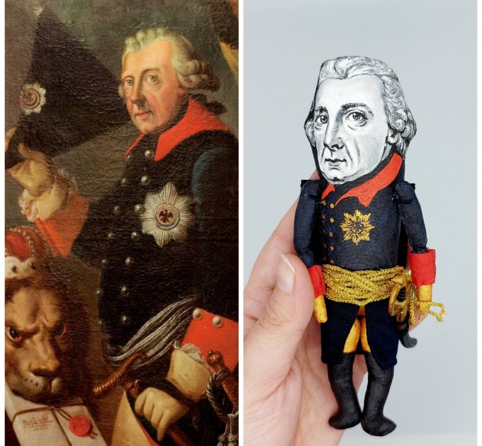 Frederick the Great action figure handmade, Prussian king "The Old Fritz" - history teacher gift