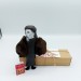 Geoffrey Chaucer action figure handmade - Gift for librarian, Literary gift for Readers & Writers - collectible literary miniature doll hand painted + Miniature Book