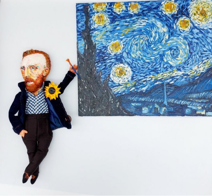 Vincent Van Gogh doll - art teacher gift