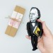 Clive Bell figure handmade, English philosopher - office desk decor - collectible doll + Miniature Book