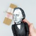 Clive Bell figure handmade, English philosopher - office desk decor - collectible doll + Miniature Book