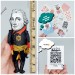 Jeremy Bentham action figure 1:12, English philosopher, jurist, social reformer, utilitarianism theory - book club gift, professor gift idea - collectible doll + Miniature Book