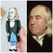 Jeremy Bentham action figure 1:12, English philosopher, jurist, social reformer, utilitarianism theory - book club gift, professor gift idea - collectible doll + Miniature Book