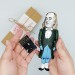 Jeremy Bentham action figure 1:12, English philosopher, jurist, social reformer, utilitarianism theory - book club gift, professor gift idea - collectible doll + Miniature Book
