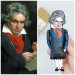 Ludwig van Beethoven musician action figure, German composer, pianist - classical music lover gift, music teacher gift - Collectible doll hand painted