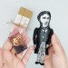 Matthew Arnold literary action figure 1 :12, English poet - Literary Gift for Readers & Writers, book club gift - collectible doll + Miniature Book