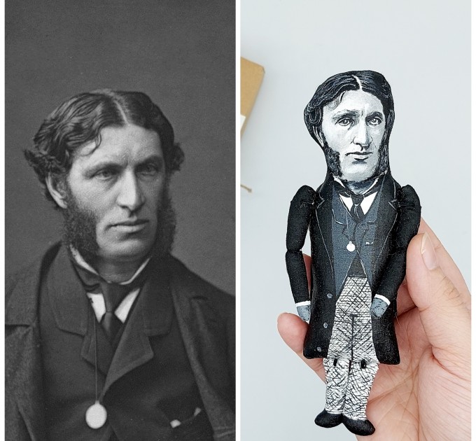 Matthew Arnold literary action figure 1 :12, English poet - Literary Gift for Readers & Writers, book club gift - collectible doll + Miniature Book