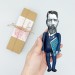 Max Weber action figure 1:12, German sociologist, historian - Gift for sociologist, history teacher gift - collectible doll + Miniature Book