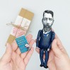 Max Weber action figure 1:12, German sociologist, historian - Gift for sociologist, history teacher gift - collectible doll + Miniature Book