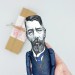 Max Weber action figure 1:12, German sociologist, historian - Gift for sociologist, history teacher gift - collectible doll + Miniature Book