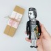 Paul Gauguin black & white artist action figure handmade - Painter, sculptor, printmaker, ceramist, writer - Art teacher gift - collectible doll + Miniature Book