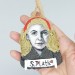 Sylvia Plath book bag accessories, bag charm with Hand Embroidery, literature jewelry - book lover present, Feminist gift - Reader Ornament