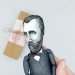 Vincent Van Gogh figure handmade + standing folding easel + picture - Art teacher gift