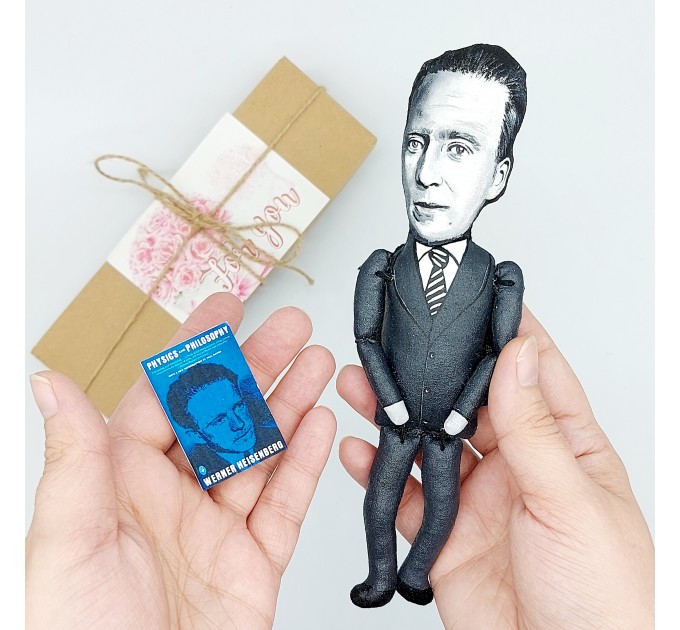 Werner Heisenberg heroes of science action figure, German theoretical physicist, Nobel Prize - quantum mechanics - Gift For Physicist - Collectible doll hand painted