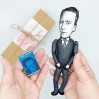 Werner Heisenberg heroes of science action figure, German theoretical physicist, Nobel Prize - quantum mechanics - Gift For Physicist - Collectible doll hand painted