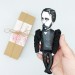 Edgar Degas famous artist action figure + standing folding easel + picture - Impressionist - Art teacher gift - collectible miniature doll hand painted