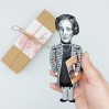 Hannah Arendt thinker action figure, philosopher - political philosophy - book shelf decoration - Gift for philosopher - Collectible doll hand painted